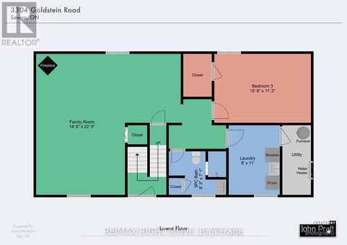 Lower level layout - 3304 Goldstein Road, Severn, ON - Other