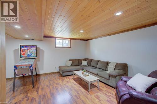 Fully finished basement with wood stove and ample room for home theatre, play room, gym and more - 802080 Grey Road 40, Chatsworth (Twp), ON - Indoor Photo Showing Other Room