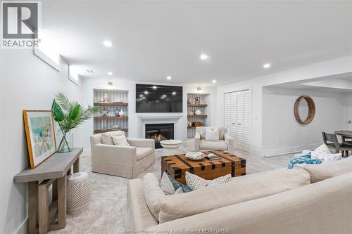 256 Pentilly Road, Tecumseh, ON - Indoor Photo Showing Living Room With Fireplace