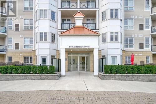 South Entrance of Building - 216 - 50 Lakebreeze Drive, Clarington (Newcastle), ON - Outdoor With Balcony With Facade
