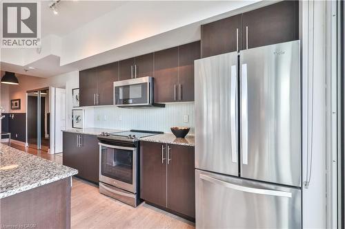 55 Speers Road Unit# 1709, Oakville, ON - Indoor Photo Showing Kitchen With Stainless Steel Kitchen