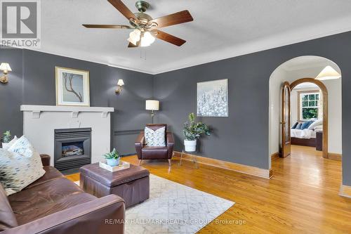 1 Iona Street, Ottawa, ON - Indoor Photo Showing Living Room With Fireplace