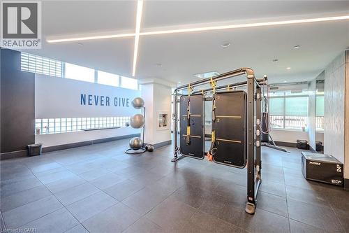 85 Duke Street Unit# 1707, Kitchener, ON - Indoor Photo Showing Gym Room