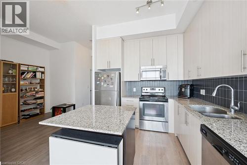 85 Duke Street Unit# 1707, Kitchener, ON - Indoor Photo Showing Kitchen With Double Sink With Upgraded Kitchen