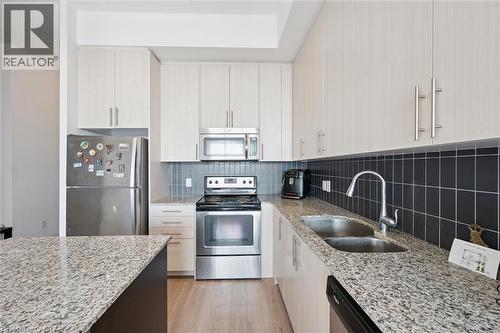 85 Duke Street Unit# 1707, Kitchener, ON - Indoor Photo Showing Kitchen With Double Sink With Upgraded Kitchen