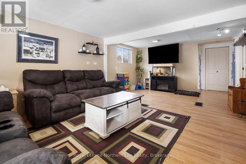 294 Mountain Road, Callander, ON - Indoor Photo Showing Living Room With Fireplace