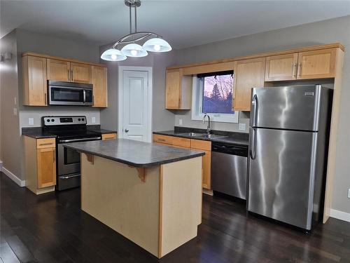 1 35 Lilac Place, Niverville, MB - Indoor Photo Showing Kitchen With Double Sink