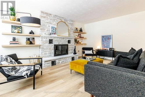 381 Applegrove Avenue, Peterborough (Northcrest Ward 5), ON - Indoor Photo Showing Living Room With Fireplace