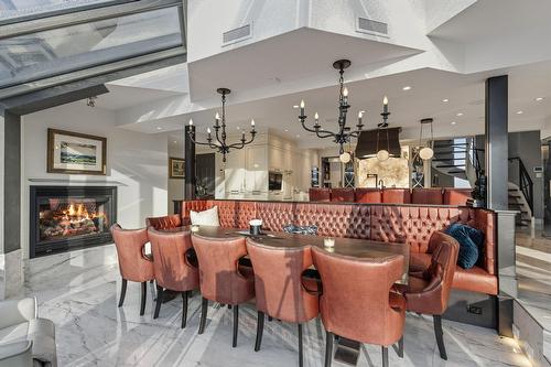 Salle à manger - 3337 Place Alfred-Laliberté, Sherbrooke (Les Nations), QC - Indoor Photo Showing Dining Room With Fireplace