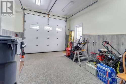Garage/Epoxy Floor - 3 Topsail Heights, Conception Bay South, NL - Indoor Photo Showing Garage