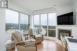 Sitting rm/office in primary bdrm w/gas fireplace - 