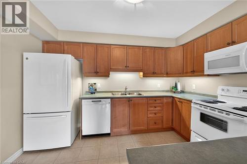 908 Mohawk Road E Unit# 308, Hamilton, ON - Indoor Photo Showing Kitchen With Double Sink