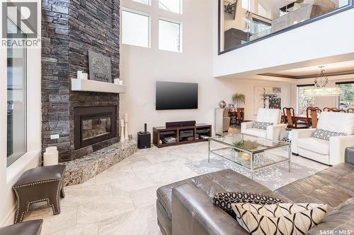 Neis Beach, Lakeland Rm No. 521, SK - Indoor Photo Showing Living Room With Fireplace