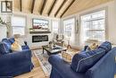 7 Pellum Street, Turkey Point, ON  - Indoor Photo Showing Living Room With Fireplace 