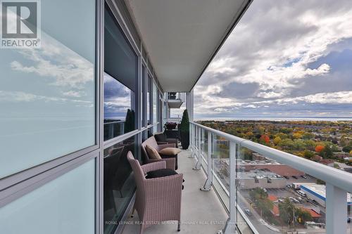 1709 - 55 Speers Road, Oakville, ON - Outdoor With Balcony With View With Exterior