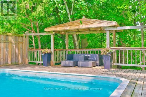 1293 Greenoaks Drive, Mississauga, ON - Outdoor With In Ground Pool With Deck Patio Veranda With Backyard