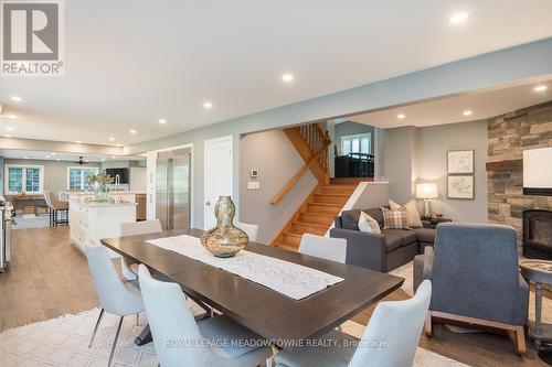Perfect Hosting Space - 5169 Wellington 125 Road, Erin, ON - Indoor Photo Showing Dining Room With Fireplace
