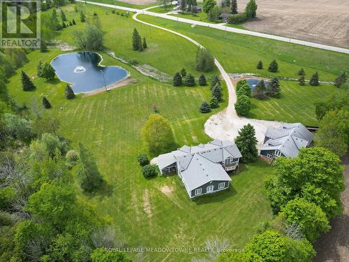 Second Smaller Pond with Fountain - 5169 Wellington 125 Road, Erin, ON - Outdoor With View
