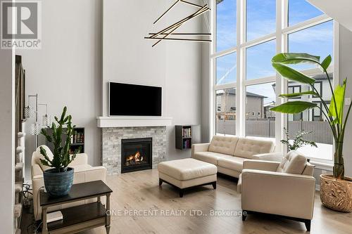Living Room - 26 Stanzel Drive, Carleton Place, ON - Indoor Photo Showing Living Room With Fireplace