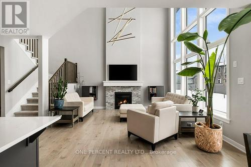 Living Room - 26 Stanzel Drive, Carleton Place, ON - Indoor Photo Showing Living Room With Fireplace