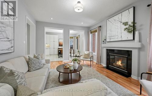 16 Peony Street, Markham, ON - Indoor Photo Showing Living Room With Fireplace