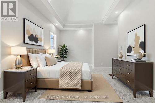 This image has been virtually staged - 307 Nelson Street, Stratford, ON - Indoor Photo Showing Bedroom