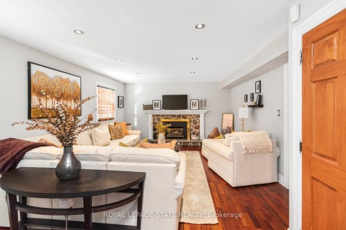 92 Auchmar Road, Hamilton, ON - Indoor Photo Showing Living Room With Fireplace