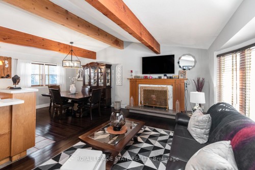 92 Auchmar Road, Hamilton, ON - Indoor Photo Showing Living Room With Fireplace