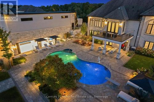 214 Jerseyville Road, Brantford, ON - Outdoor With In Ground Pool With Deck Patio Veranda