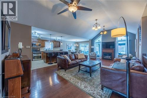 45 Cardinal Lane, Port Dover, ON - Indoor Photo Showing Living Room With Fireplace