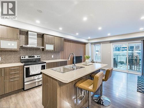 98 Crafter Crescent, Stoney Creek, ON - Indoor Photo Showing Kitchen With Stainless Steel Kitchen With Double Sink With Upgraded Kitchen