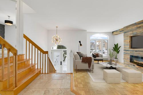 Salon - 471 Rue Pilon, Vaudreuil-Dorion, QC - Indoor With Fireplace