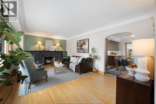 2462 Buckingham Drive, Windsor, ON - Indoor Photo Showing Living Room With Fireplace