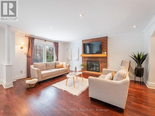 3 Larksong Court, Toronto, ON - Indoor Photo Showing Living Room With Fireplace