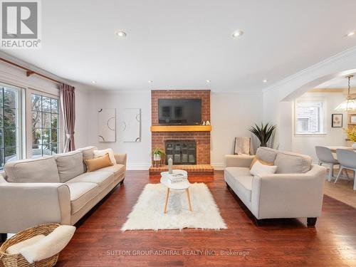3 Larksong Court, Toronto, ON - Indoor Photo Showing Living Room With Fireplace