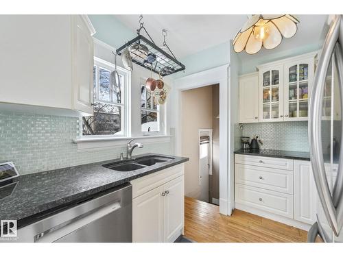 11036 125 St Nw, Edmonton, AB - Indoor Photo Showing Kitchen With Double Sink