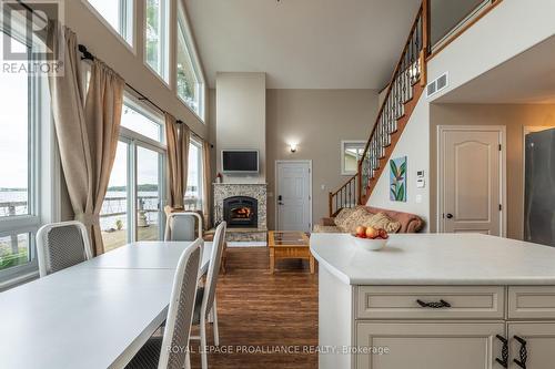 75 Houston Lane, Tweed (Hungerford (Twp)), ON - Indoor Photo Showing Dining Room With Fireplace