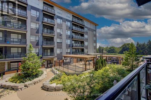 view from patio - #208 - 243 Northfield Drive E, Waterloo, ON - Outdoor With Balcony