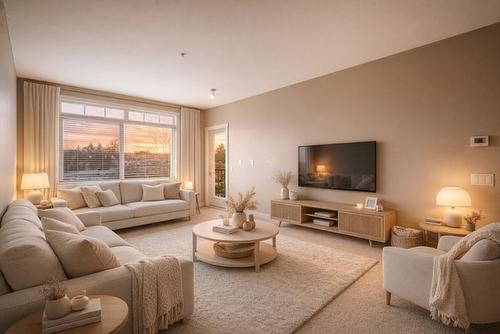 211-1350 Ridgeway Drive, Kelowna, BC - Indoor Photo Showing Living Room