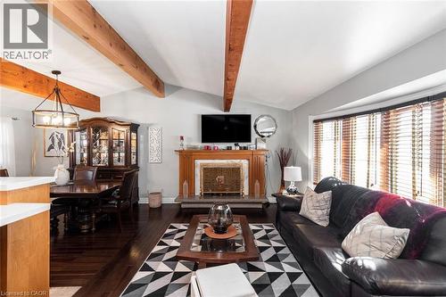 92 Auchmar Road, Hamilton, ON - Indoor Photo Showing Living Room With Fireplace