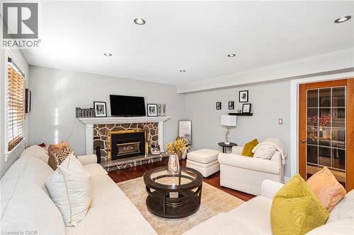 92 Auchmar Road, Hamilton, ON - Indoor Photo Showing Living Room With Fireplace