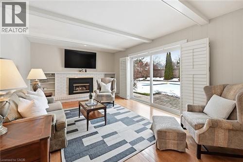 311 Glen Afton Drive, Burlington, ON - Indoor Photo Showing Living Room With Fireplace