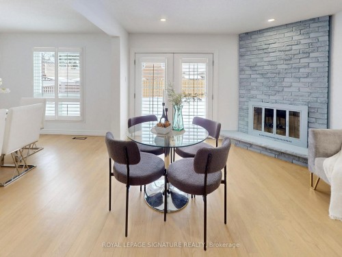 65 Fordcombe Crescent, Markham, ON - Indoor Photo Showing Dining Room With Fireplace
