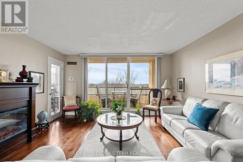 502 - 3 Towering Heights Boulevard, St. Catharines (Glendale/Glenridge), ON - Indoor Photo Showing Living Room With Fireplace