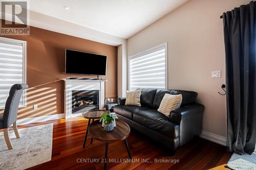 42 Rubysilver Drive, Brampton, ON - Indoor Photo Showing Living Room With Fireplace