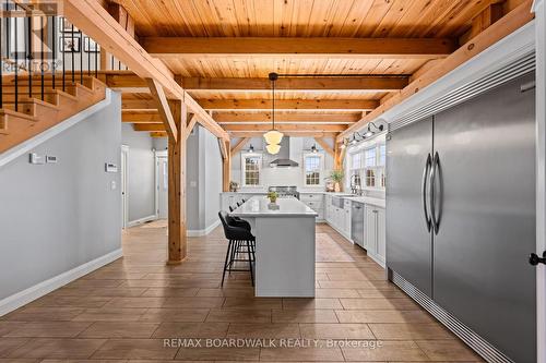 Kitchen w/ Massive Refrigerator/Freezer Combo - 4701 4Th Concession Road, Augusta, ON - Indoor