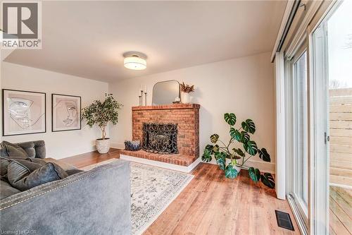 89 Biehn Drive, Kitchener, ON - Indoor Photo Showing Living Room With Fireplace