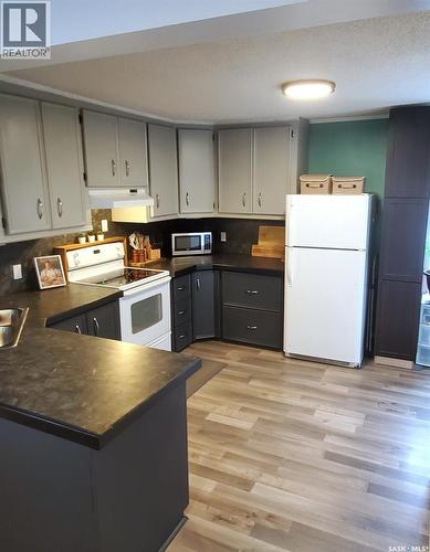 318 Aldridge Street, Bienfait, SK - Indoor Photo Showing Kitchen With Double Sink