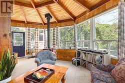 Living room with wood burning stove - 