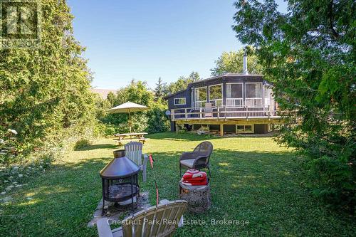 Enjoy the evening firepit and stargazing - 158 Wensley Drive, Blue Mountains, ON - Outdoor With Deck Patio Veranda